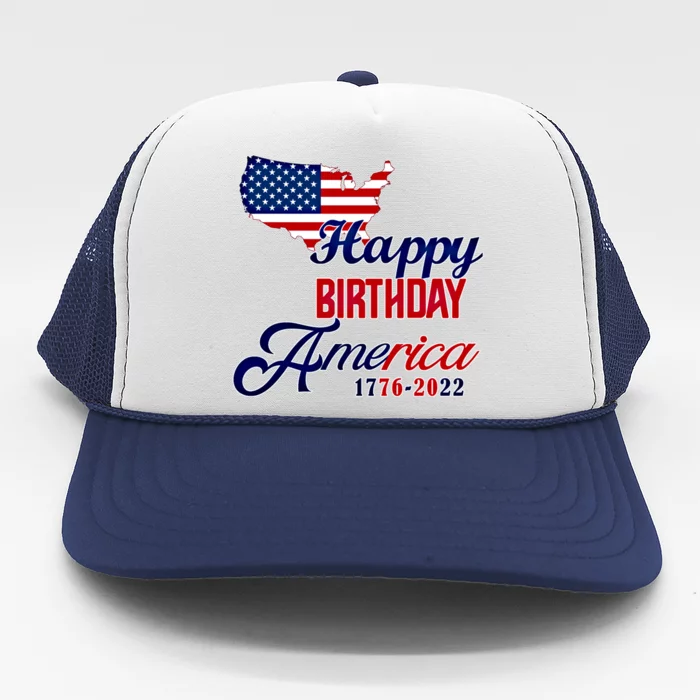 Usa 4th July Gift Happy Birthday America Gift Commemorative Gift Trucker Hat