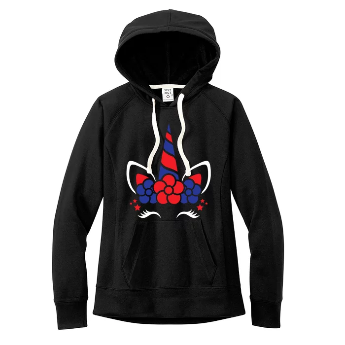 Unicorn 4th Of July Women's Fleece Hoodie