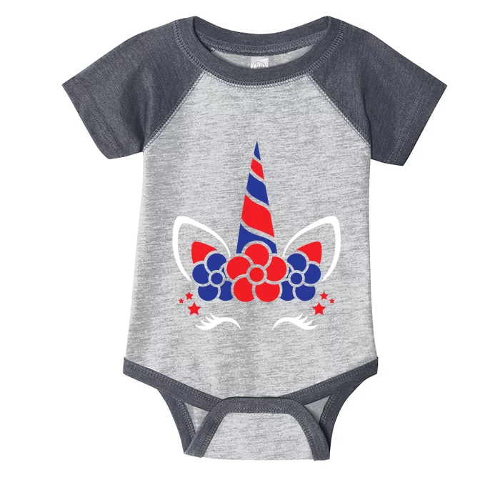 Unicorn 4th Of July Infant Baby Jersey Bodysuit