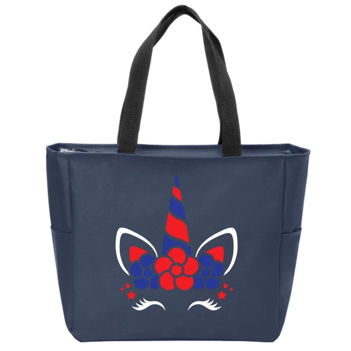 Unicorn 4th Of July Zip Tote Bag