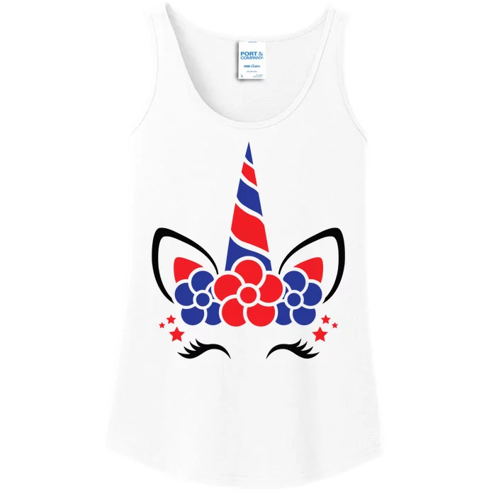 Unicorn 4th Of July Ladies Essential Tank