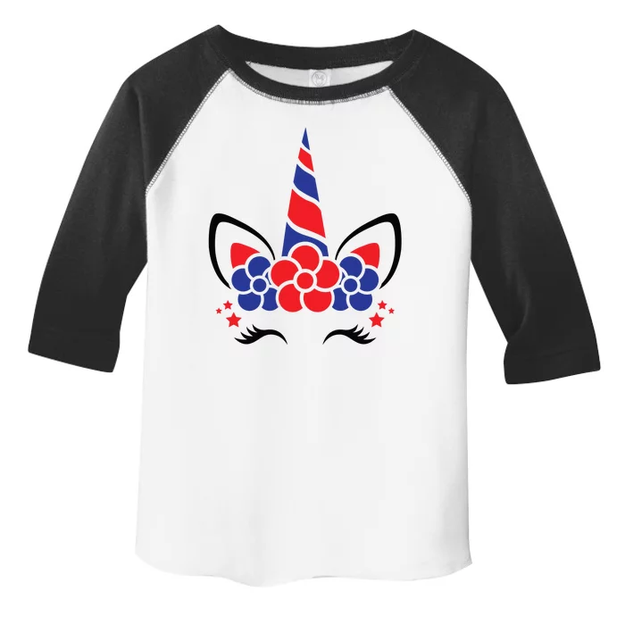 Unicorn 4th Of July Toddler Fine Jersey T-Shirt