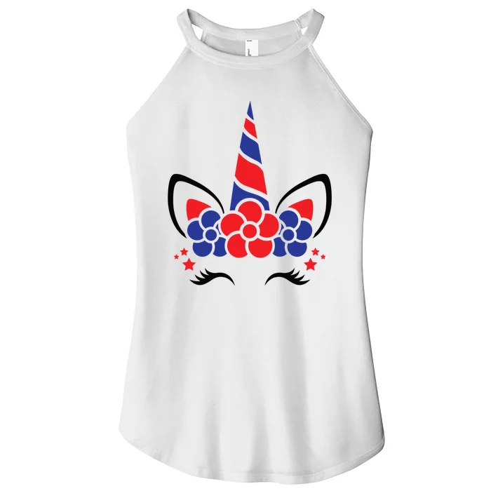 Unicorn 4th Of July Women’s Perfect Tri Rocker Tank