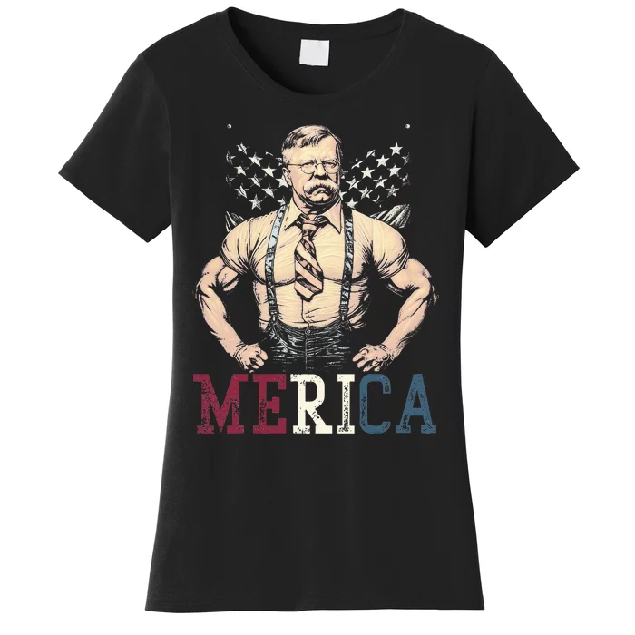 Usa 4th Of July Teddy Roosevelt Women's T-Shirt