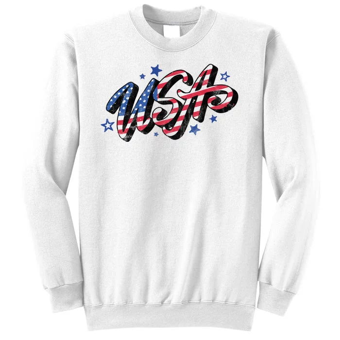 Usa 4th Of July Vintage Star Sweatshirt