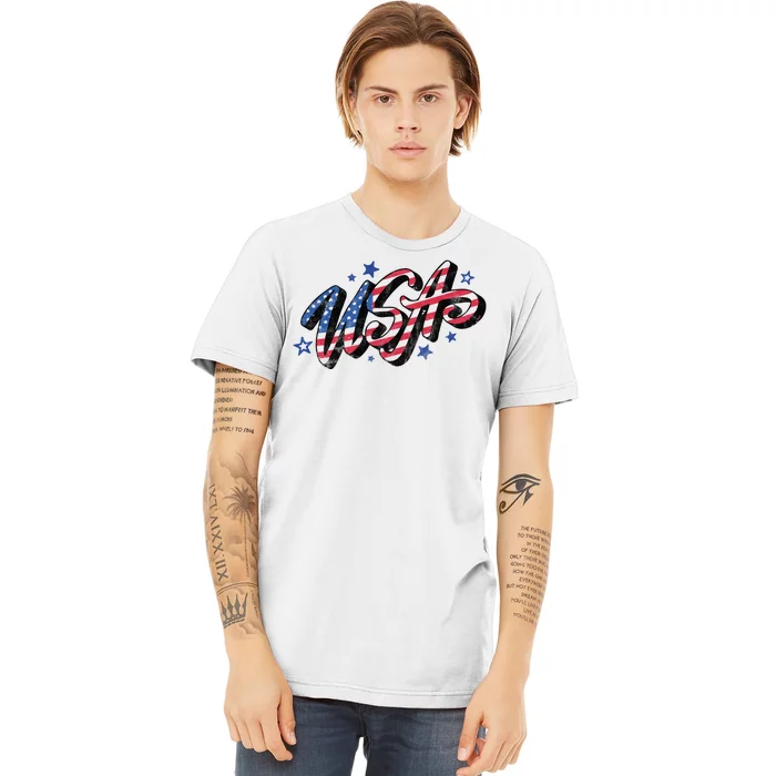 Usa 4th Of July Vintage Star Premium T-Shirt