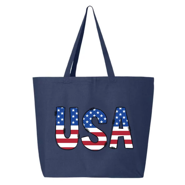 Usa 4th Of July Independce Day 25L Jumbo Tote