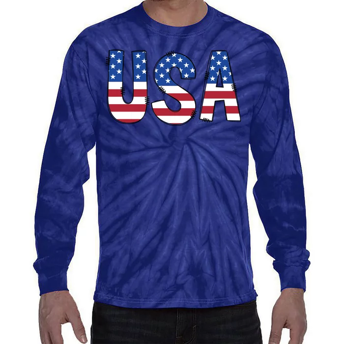 Usa 4th Of July Independce Day Tie-Dye Long Sleeve Shirt