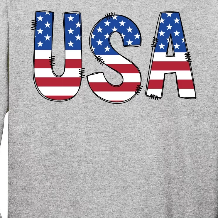 Usa 4th Of July Independce Day Tall Long Sleeve T-Shirt