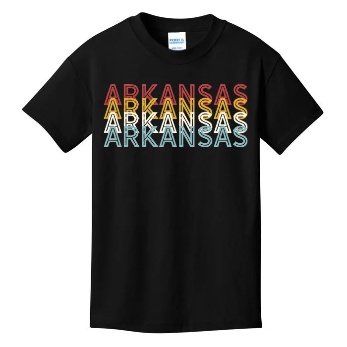 USA 70's State Retro Vintage Arkansas Kids T-Shirt