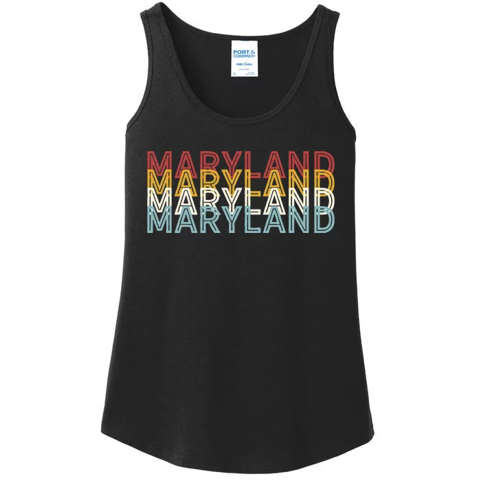 USA 70's State Retro Vintage Maryland Ladies Essential Tank