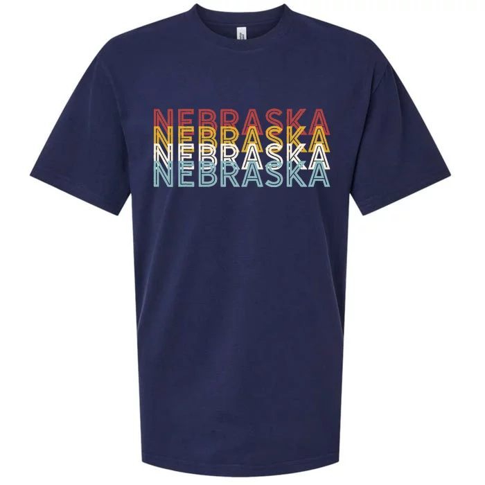 USA 70's State Retro Vintage Nebraska Sueded Cloud Jersey T-Shirt