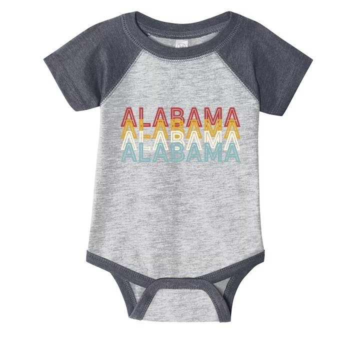 Usa 70S State Retro Vintage Alabama Infant Baby Jersey Bodysuit