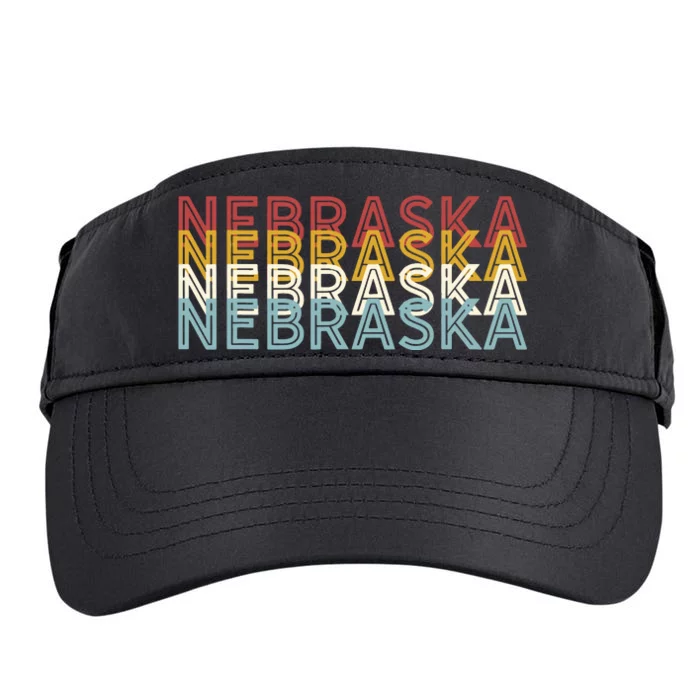 Usa 70s State Retro Vintage Nebraska Adult Drive Performance Visor