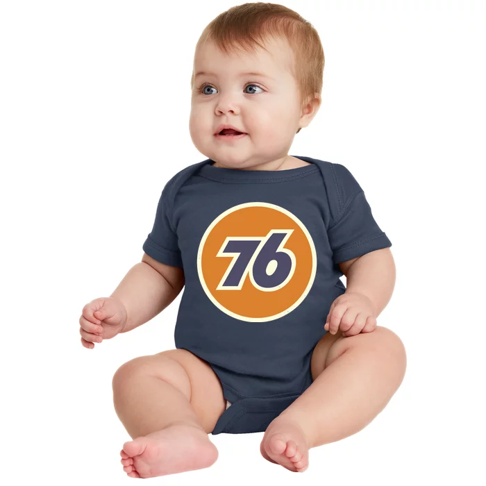 Union 76 Vintage Oil Station Racing Baby Bodysuit