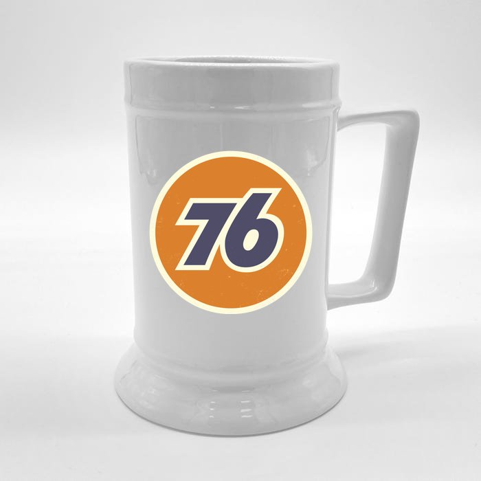 Union 76 Vintage Oil Station Racing Front & Back Beer Stein