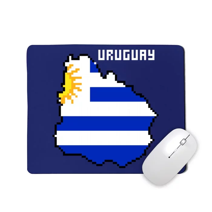 Uruguay 8 Bit Pixelated Mousepad