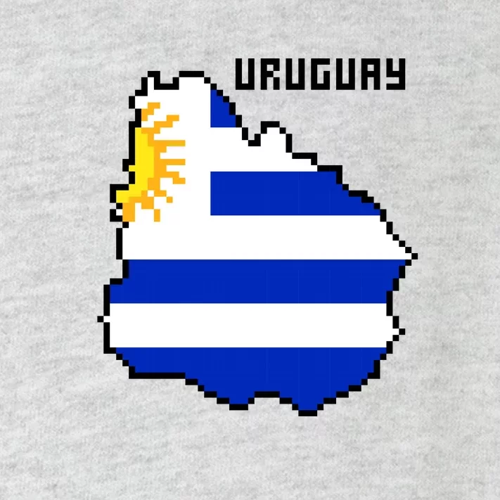 Uruguay 8 Bit Pixelated Toddler Long Sleeve Shirt