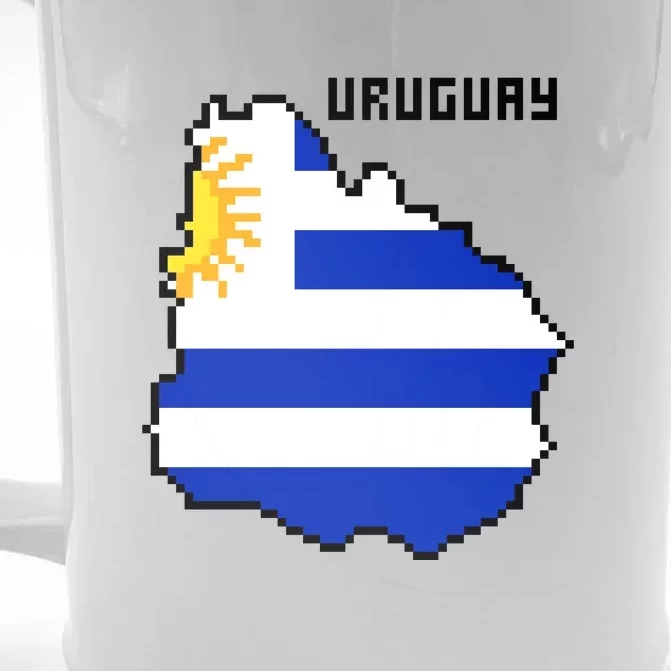 Uruguay 8 Bit Pixelated Front & Back Beer Stein