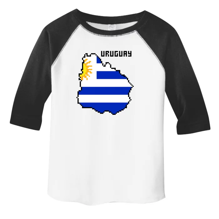 Uruguay 8 Bit Pixelated Toddler Fine Jersey T-Shirt