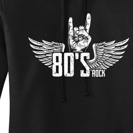 Usa 80 S Style Rock Concert Poster 80s Rock Band Women's Pullover Hoodie