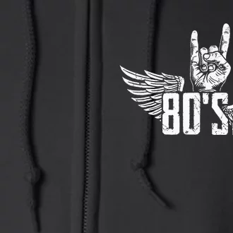 Usa 80 S Style Rock Concert Poster 80s Rock Band Full Zip Hoodie