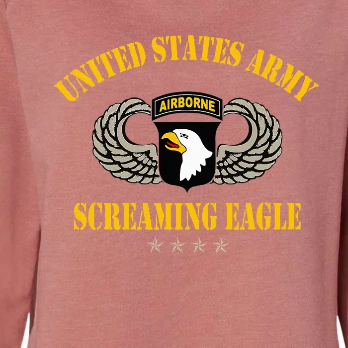 U.S Army 101st Airborne Screaming Eagle Veterans Day Womens California Wash Sweatshirt