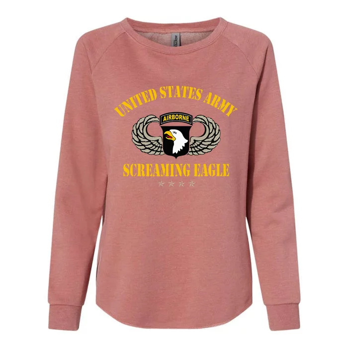 U.S Army 101st Airborne Screaming Eagle Veterans Day Womens California Wash Sweatshirt