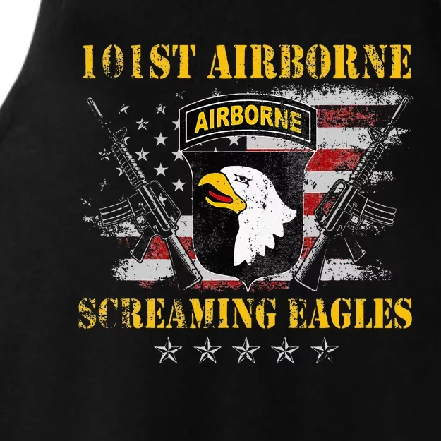 U.S Army 101st Airborne Division Veteran Screaming Eagle Ladies Tri-Blend Wicking Tank