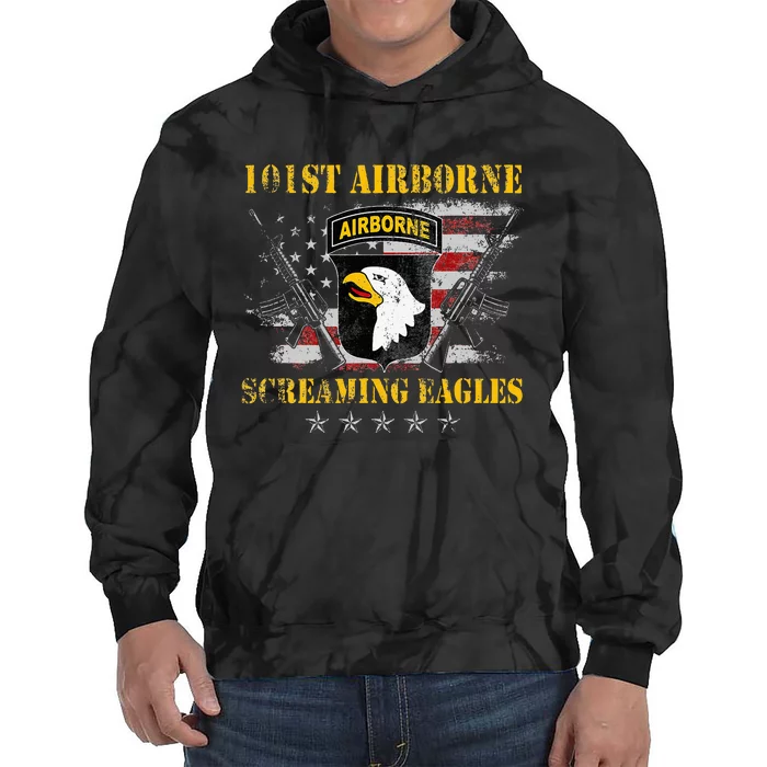 U.S Army 101st Airborne Division Veteran Screaming Eagle Tie Dye Hoodie