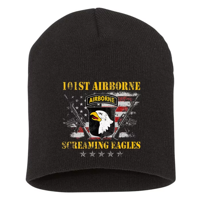 U.S Army 101st Airborne Division Veteran Screaming Eagle Short Acrylic Beanie