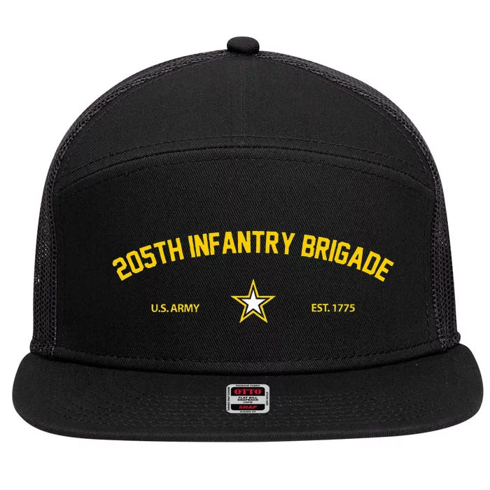 U.S Army 205th Infantry Brigade 7 Panel Mesh Trucker Snapback Hat