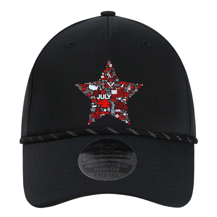 USA American 4th Of July Pattern Star Performance The Dyno Cap