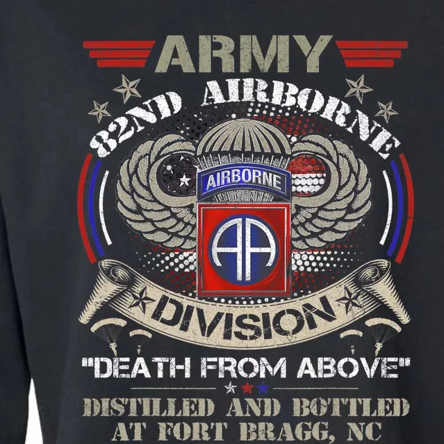 US Army 82nd Airborne Division Death From Above Veterans Day Cropped Pullover Crew