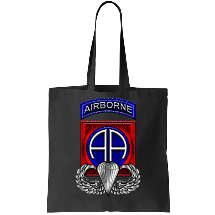 U.S Army 82nd Airborne Division Paratrooper Veteran Vintage Tote Bag