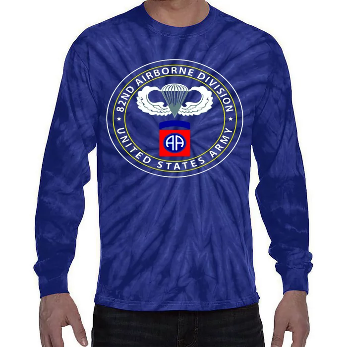 US Army 82nd AIRBORNE Division Veteran Tie-Dye Long Sleeve Shirt