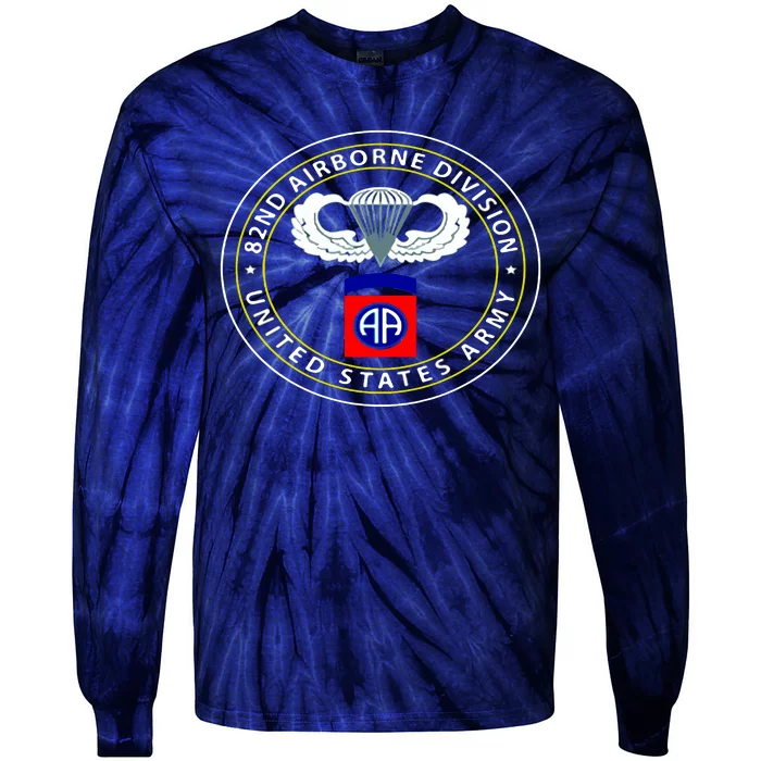 US Army 82nd AIRBORNE Division Veteran Tie-Dye Long Sleeve Shirt