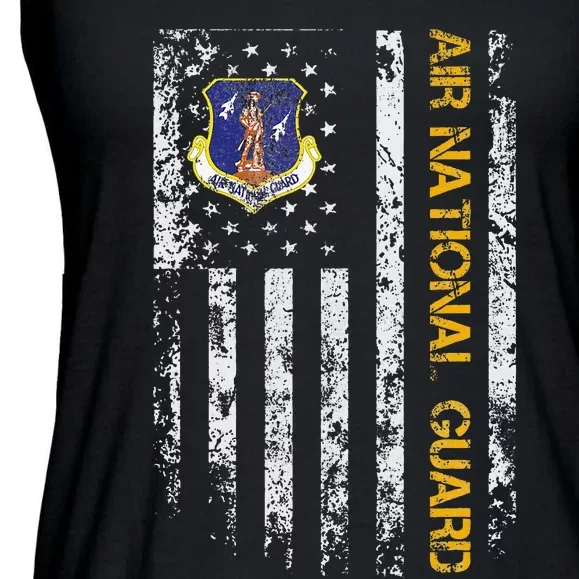 U.S Army Air National Guard Veteran Retired Military Ladies Essential Flowy Tank