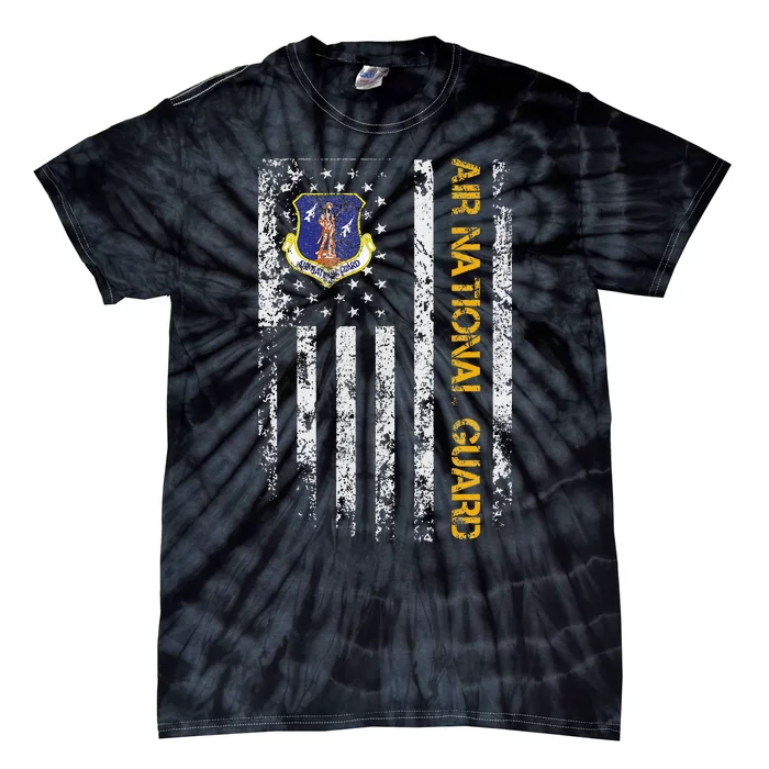 U.S Army Air National Guard Veteran Retired Military Tie-Dye T-Shirt