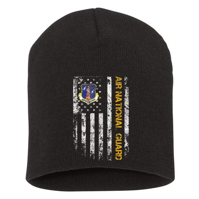 U.S Army Air National Guard Veteran Retired Military Short Acrylic Beanie