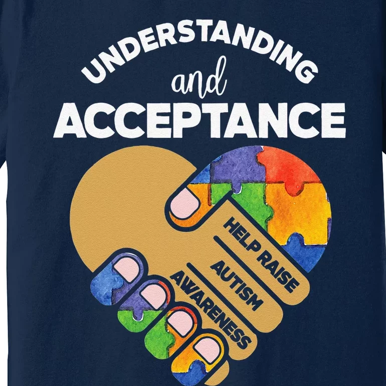 Understanding Acceptance Autism Awareness Heart Puzzle Premium T-Shirt