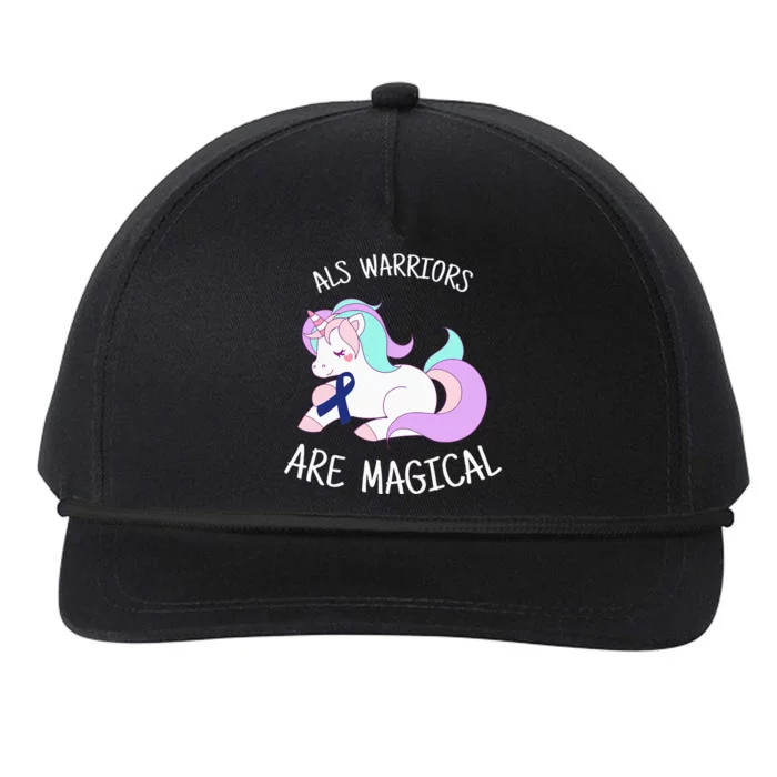 Unicorn ALS Awareness , ALS Warrior Snapback Five-Panel Rope Hat