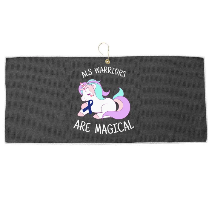 Unicorn ALS Awareness , ALS Warrior Large Microfiber Waffle Golf Towel