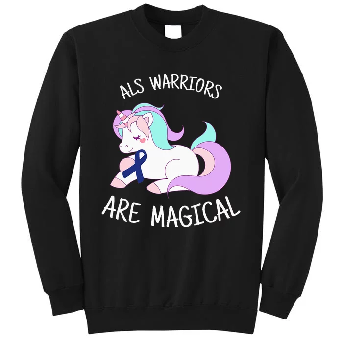 Unicorn ALS Awareness , ALS Warrior Tall Sweatshirt