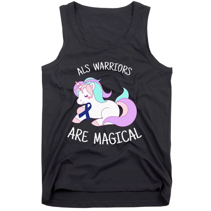 Unicorn ALS Awareness , ALS Warrior Tank Top