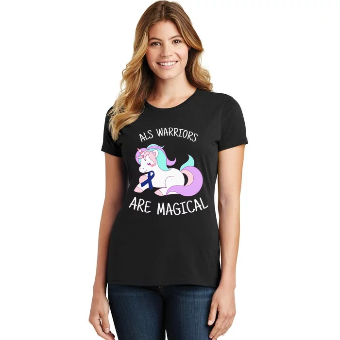 Unicorn ALS Awareness , ALS Warrior Women's T-Shirt