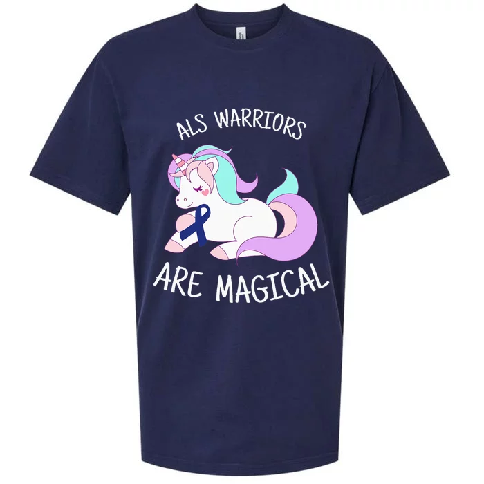 Unicorn ALS Awareness , ALS Warrior Sueded Cloud Jersey T-Shirt