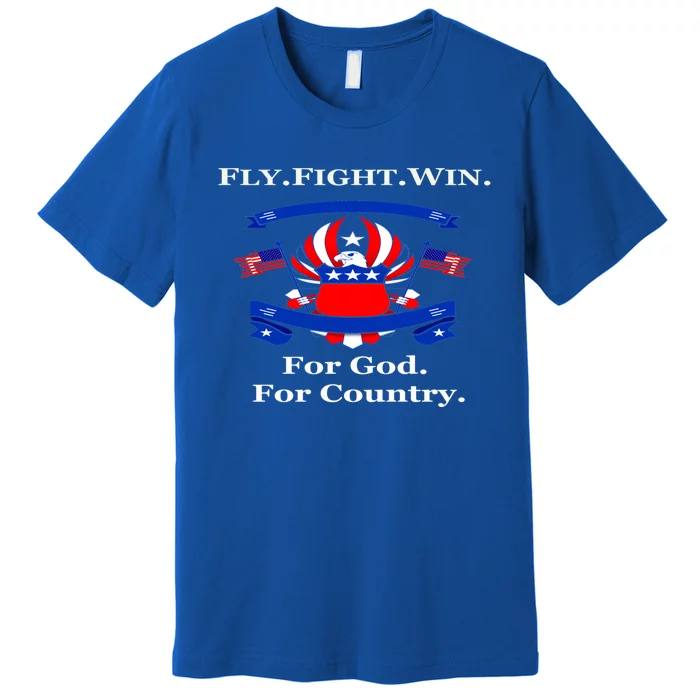 Us Academy Air Force Patriot Fly Fight Win Day Usa Gift Premium T-Shirt