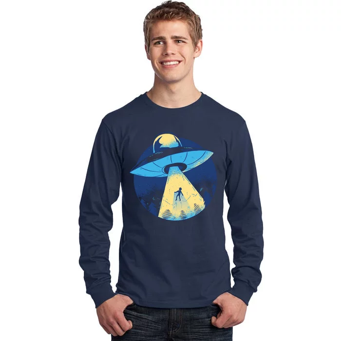 Ufo Alien Abduction Flying Saucer Area 51 Conspiracy Tall Long Sleeve T-Shirt