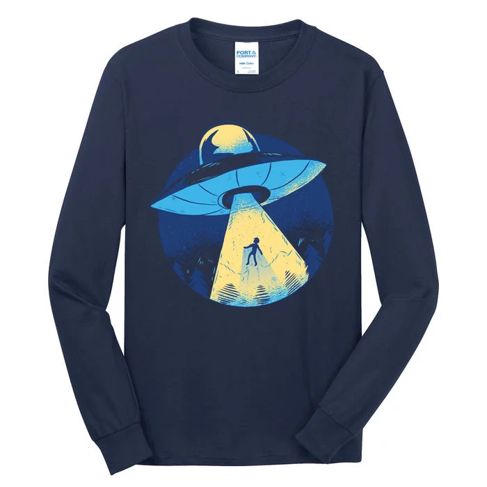 Ufo Alien Abduction Flying Saucer Area 51 Conspiracy Tall Long Sleeve T-Shirt